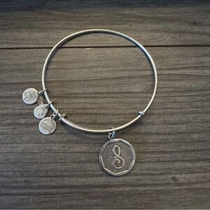 Alex and Ani Initial Expandable Wire Bangle Bracelet, 2.5"